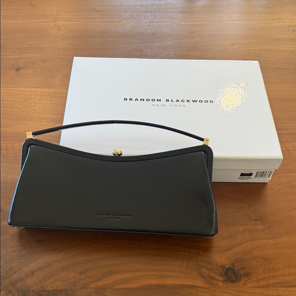 Brandon Blackwood Long Black Clutch - New